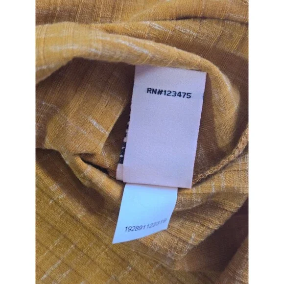 Burnt Orange Ribbed Knit Balloon Sleeve Casual Top Women’s Size L - Picture 8 of 8